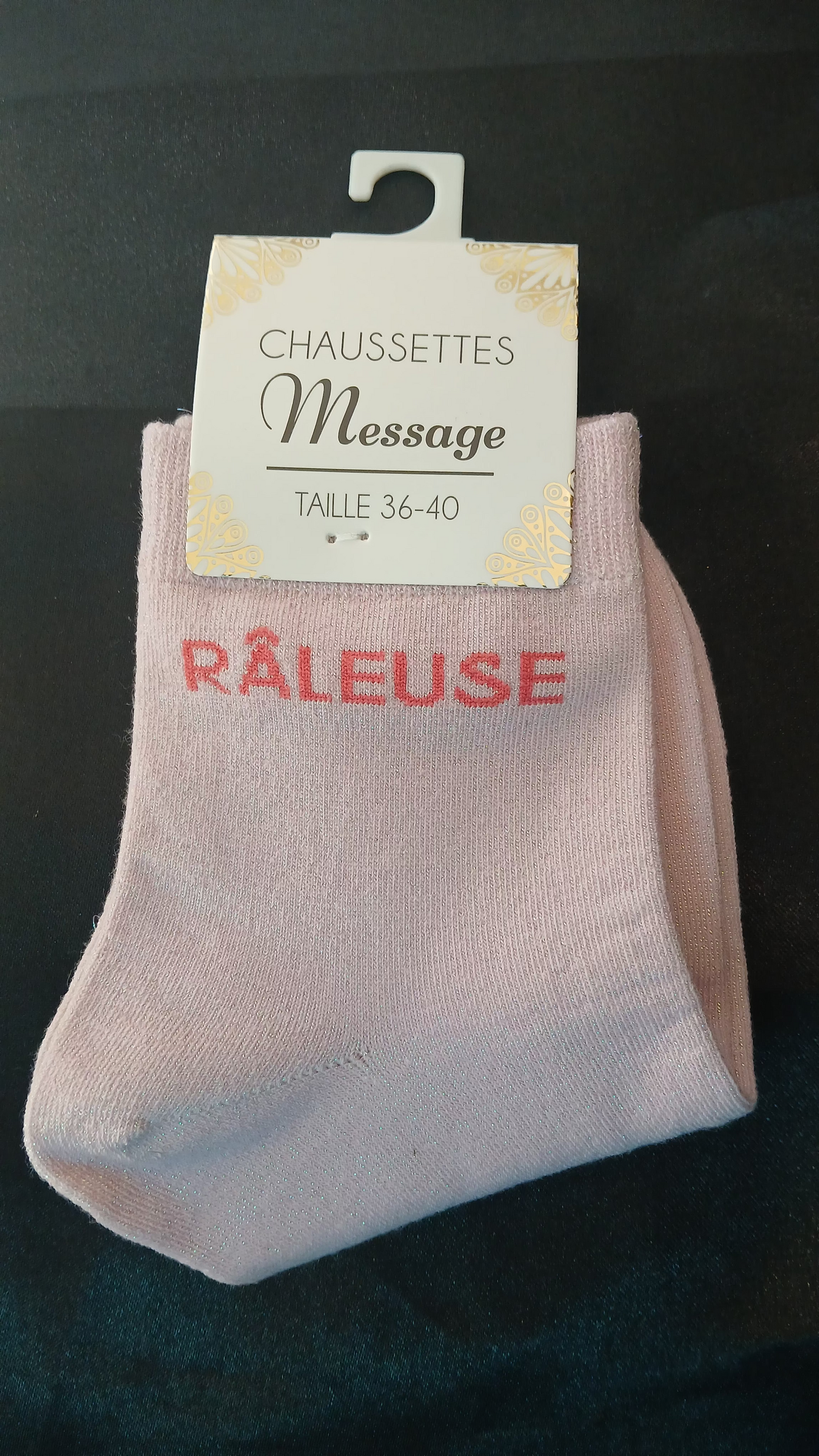 ✨ Chaussettes message pailleté 36-40✨