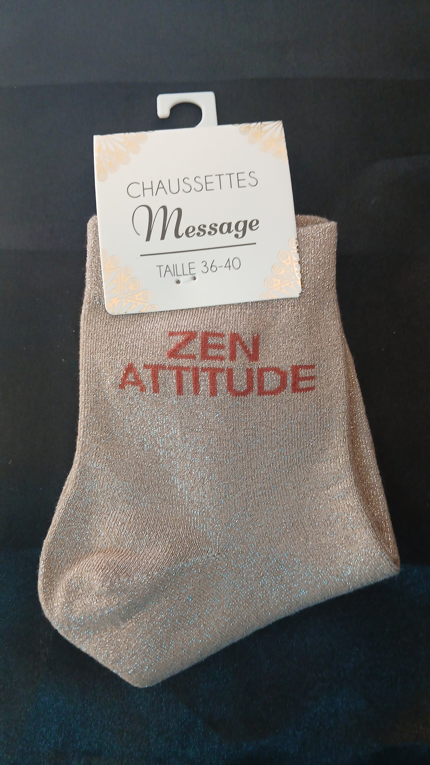 ✨ Chaussettes message pailleté 36-40✨