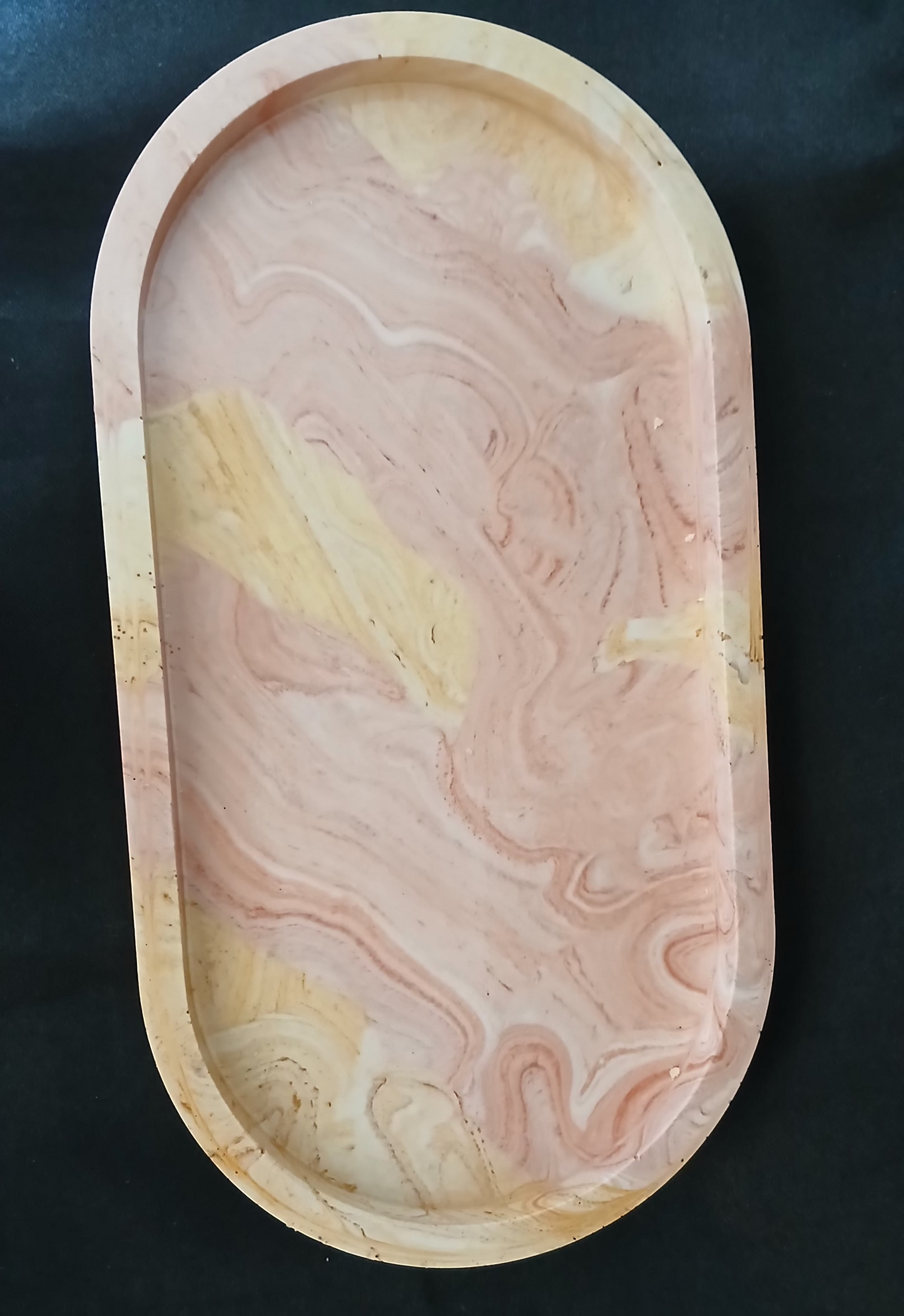 🧡🌅 Ensemble Décoratif “Orange Saumon” – Pot, Plateau Bougie Parfumée 🌅🧡