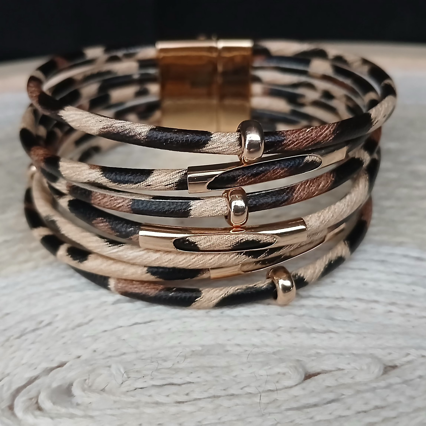 🐆 Bracelet large motif léopard 🐆