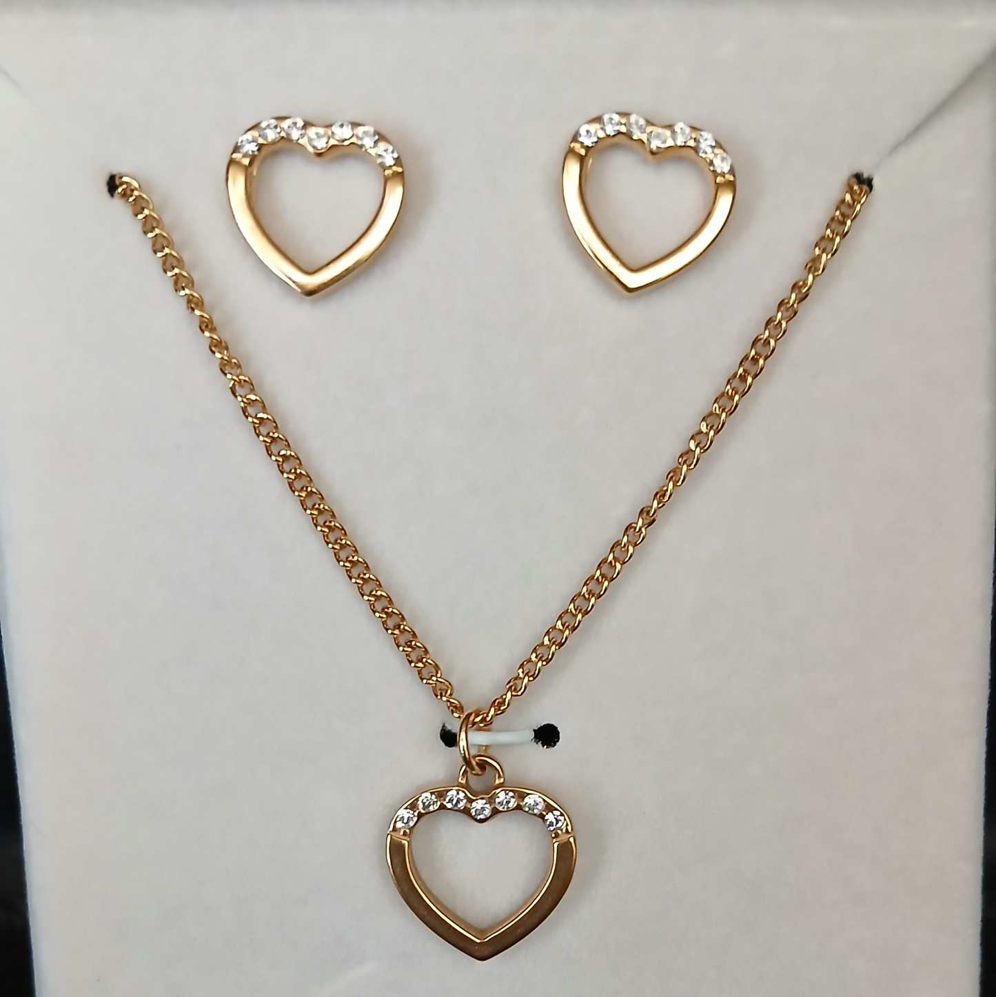 ❤️ Parure chaîne et boucles d’oreilles cœur ❤️