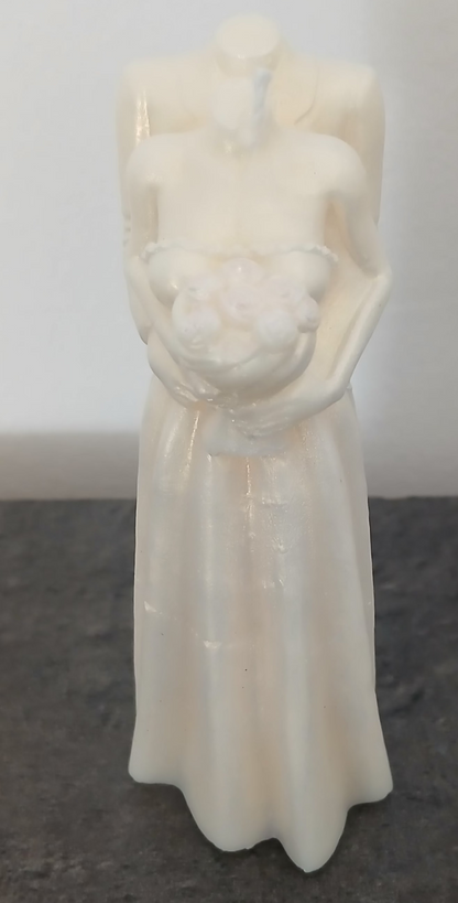 💍🕯 Bougie Sculpturale Parfumée – Couple de Mariés 🕯💍