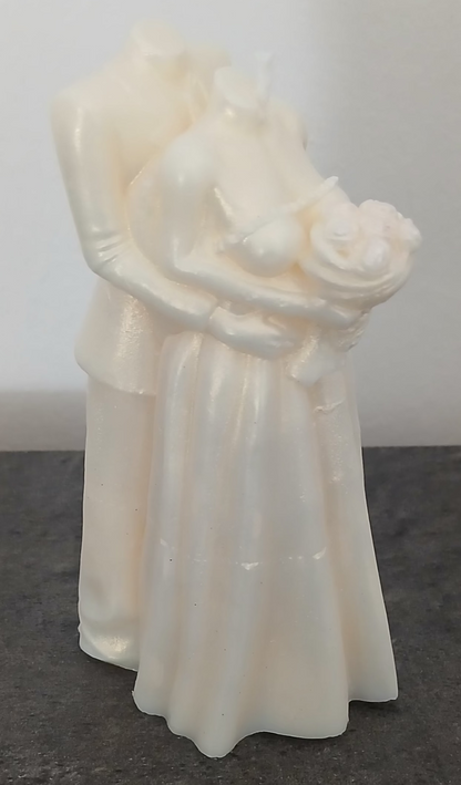 💍🕯 Bougie Sculpturale Parfumée – Couple de Mariés 🕯💍