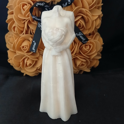 💍🕯 Bougie Sculpturale Parfumée – Couple de Mariés 🕯💍