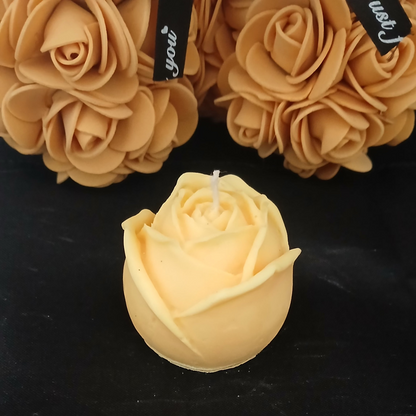 🌹🕯 Bougie Sculpturale Parfumée – Rose Éternelle 🕯🌹