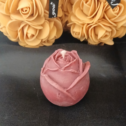 🌹🕯 Bougie Sculpturale Parfumée – Rose Éternelle 🕯🌹