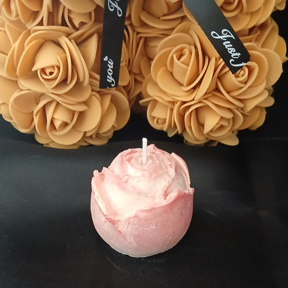 🌹🕯 Bougie Sculpturale Parfumée – Rose Éternelle 🕯🌹