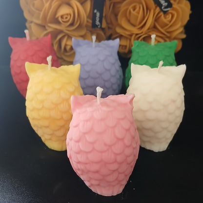 🕯🦉 Bougie Sculpturale Parfumée – Hibou 🦉🕯