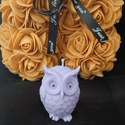 🕯🦉 Bougie Sculpturale Parfumée – Hibou 🦉🕯
