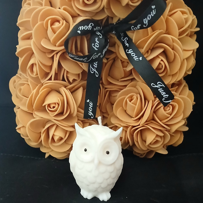 🕯🦉 Bougie Sculpturale Parfumée – Hibou 🦉🕯