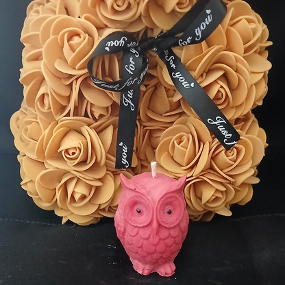 🕯🦉 Bougie Sculpturale Parfumée – Hibou 🦉🕯