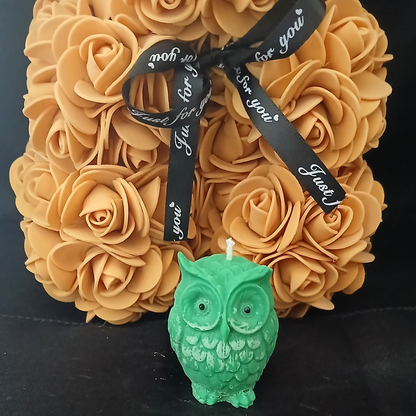 🕯🦉 Bougie Sculpturale Parfumée – Hibou 🦉🕯