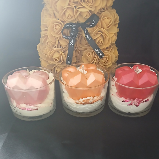 💖Bougie Chantilly Parfumée avec Cœurs💖