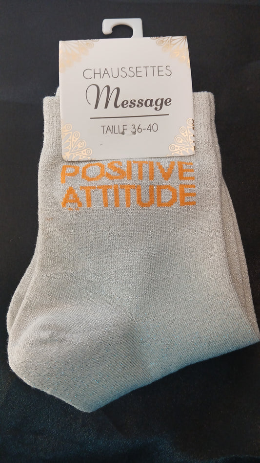 ✨ Chaussettes message pailleté 36-40✨