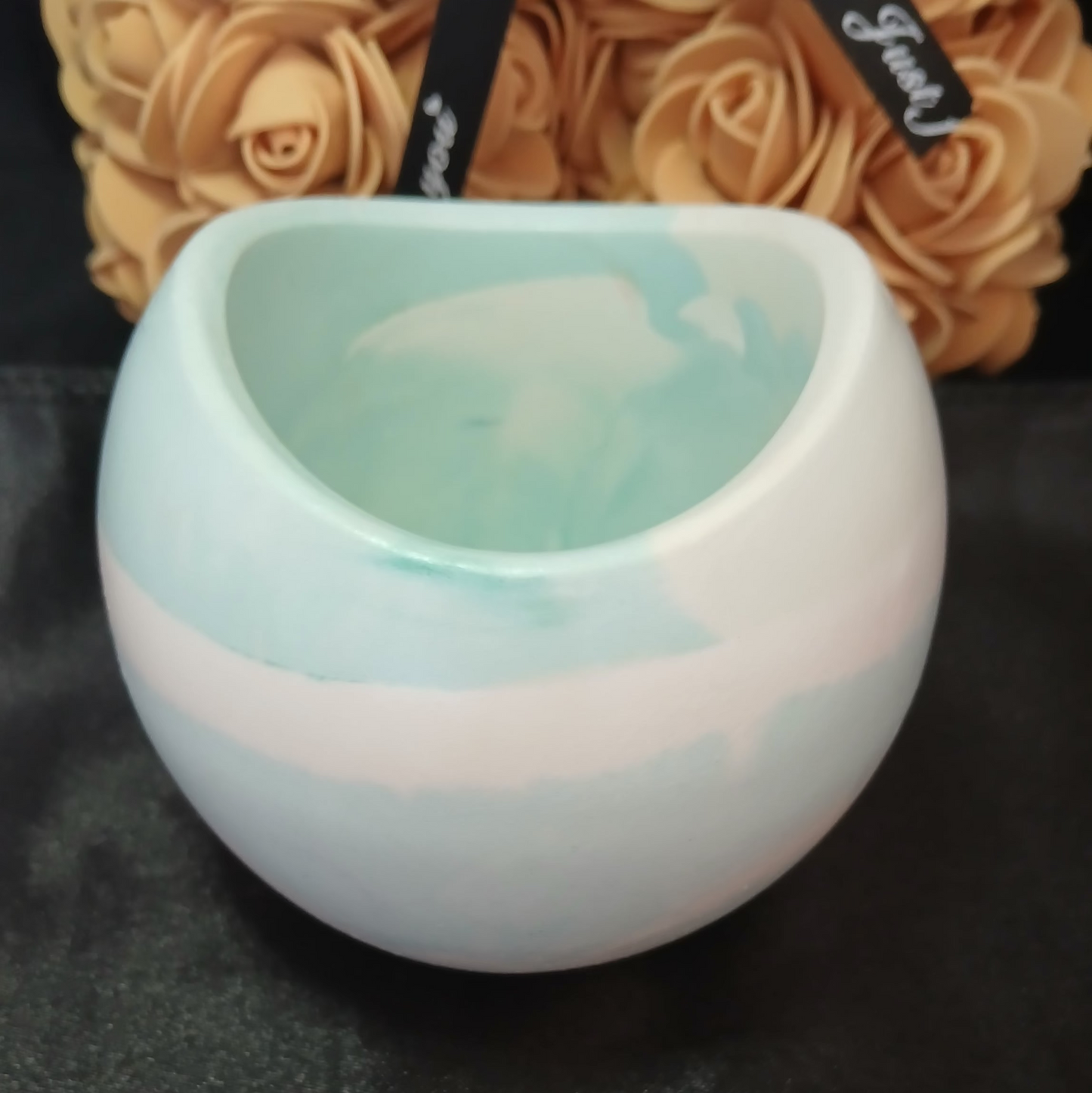 🌿 Pot et Plateau Décoratif ET SA BOUGIE CITRONNELLE