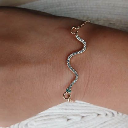Bracelet Chaîne Serpent Brillant