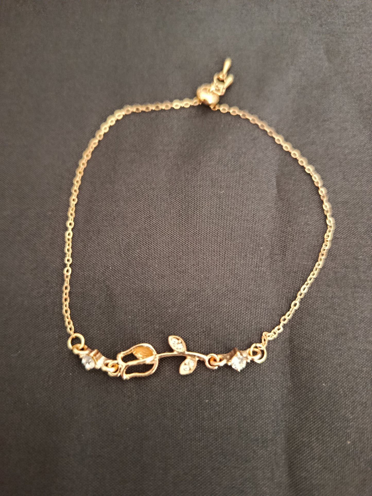 Bracelet chainette fleur