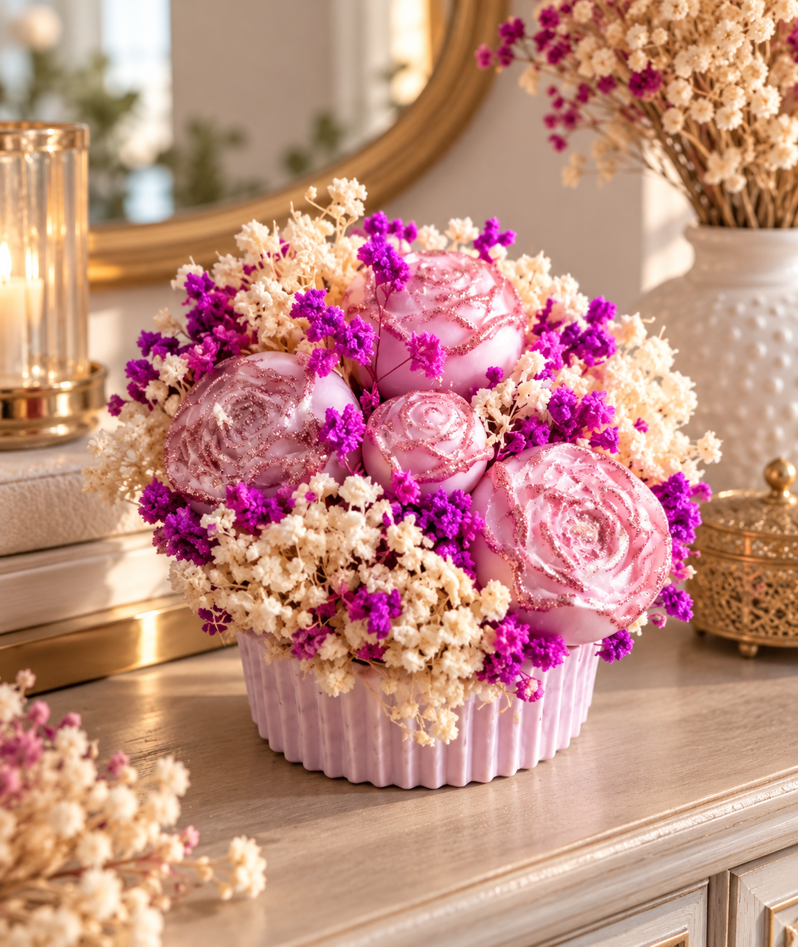 Bouquet floral en cire