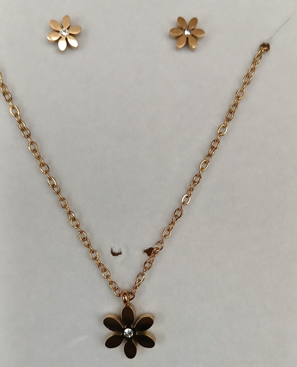 🌸 Parure collier et boucles d’oreilles fleur 🌸