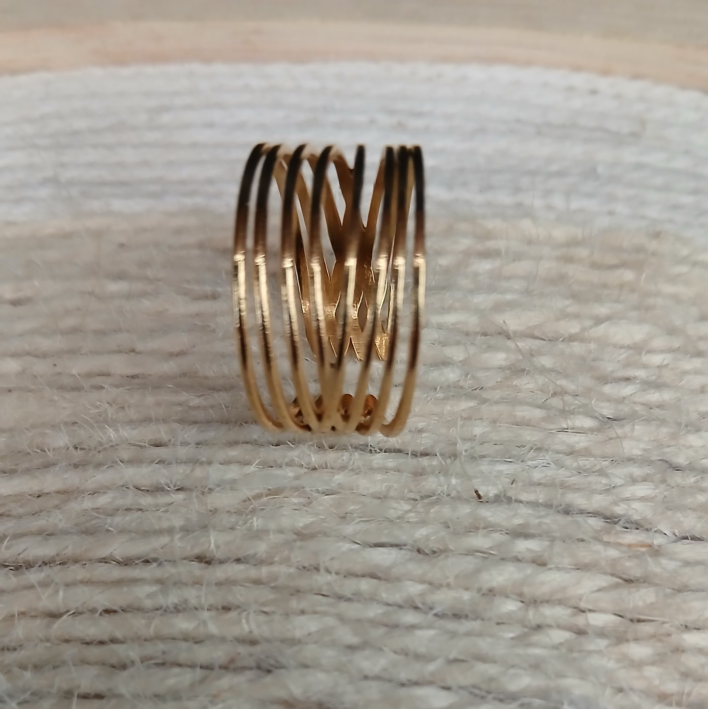 💍 Différentes Bagues ajustables géométriques plaquée or 18K