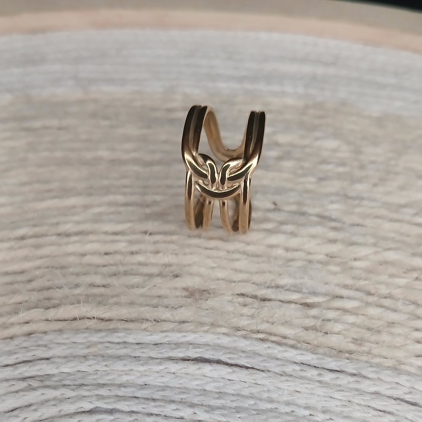 💍 Différentes Bagues ajustables géométriques plaquée or 18K