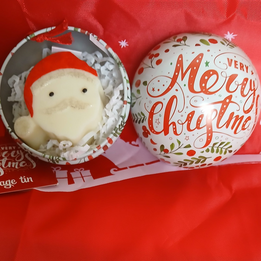 🎄Ornement Boule de Noël & Fondant Parfumé – Marron Glacé Père Noël ✨