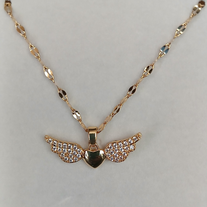 💖 Collier pendentif cœur avec ailes 💖