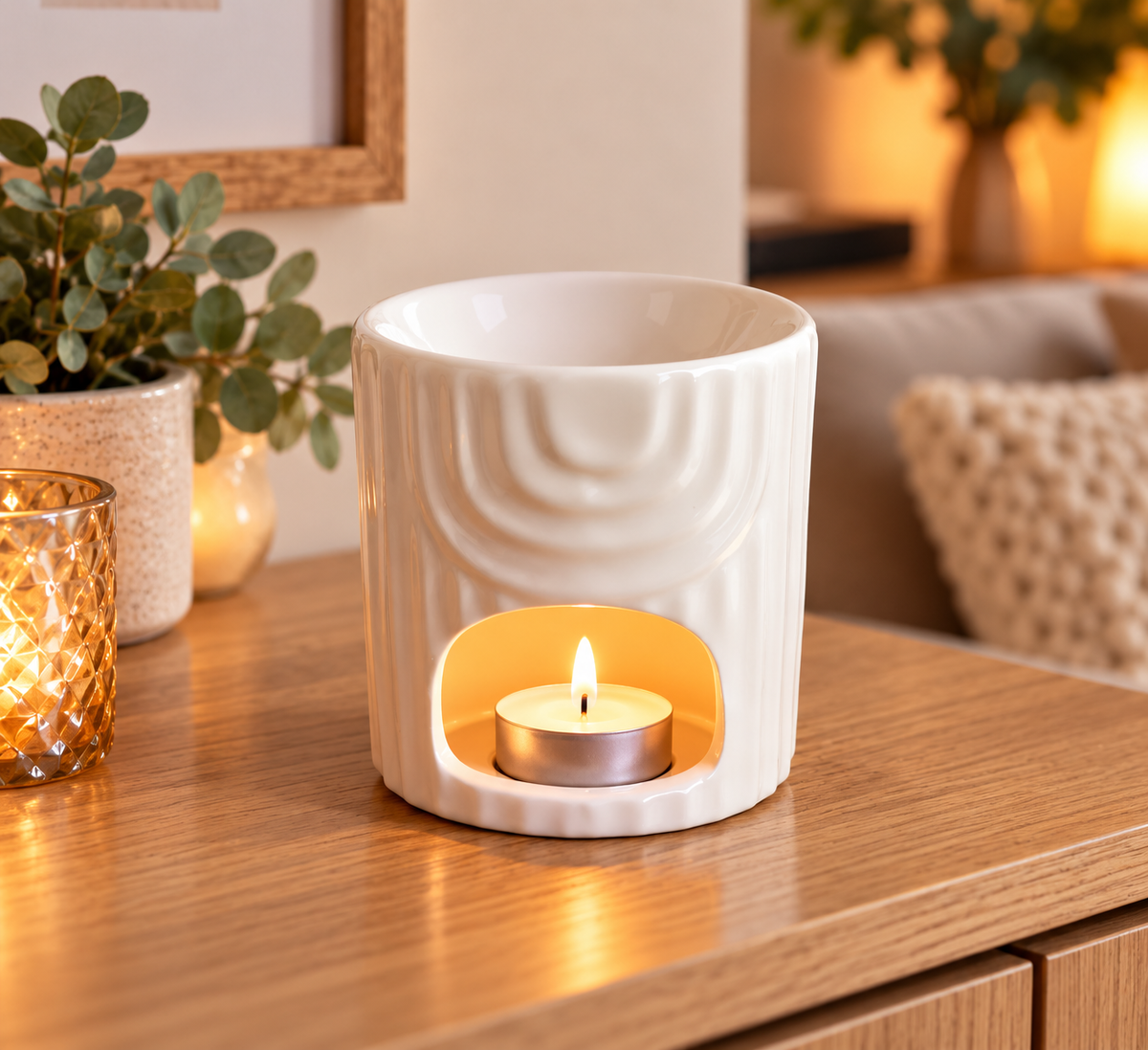 Brûleur Alba blanc de Fondants Parfumés en Céramique