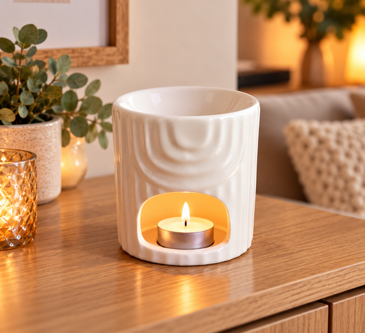 Brûleur Alba blanc de Fondants Parfumés en Céramique