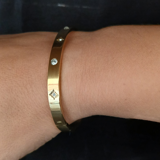 ✨ Bracelet en acier inoxydable & brillants ✨