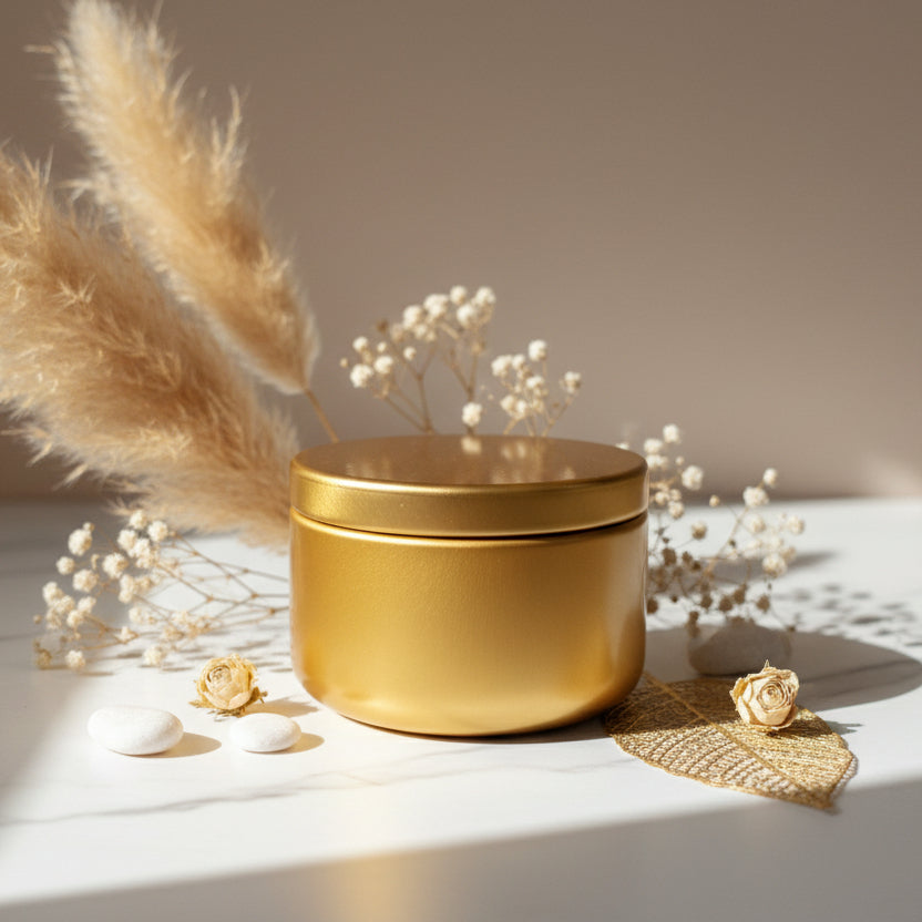 BOUGIE PARFUMÉE DORÉE OU NOIR