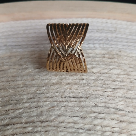 💍 Différentes Bagues ajustables géométriques plaquée or 18K