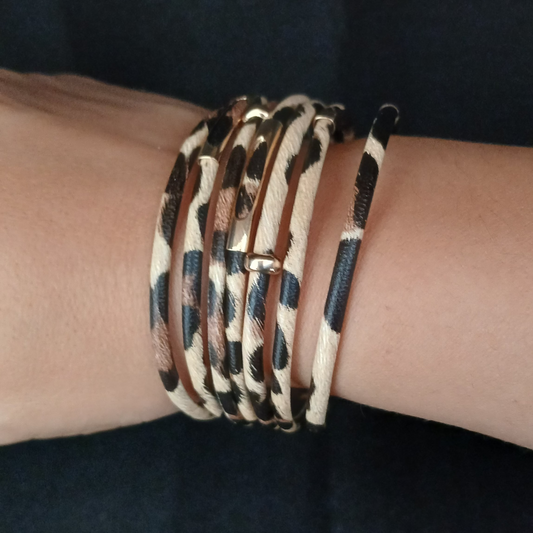 🐆 Bracelet  large motif léopard 🐆
