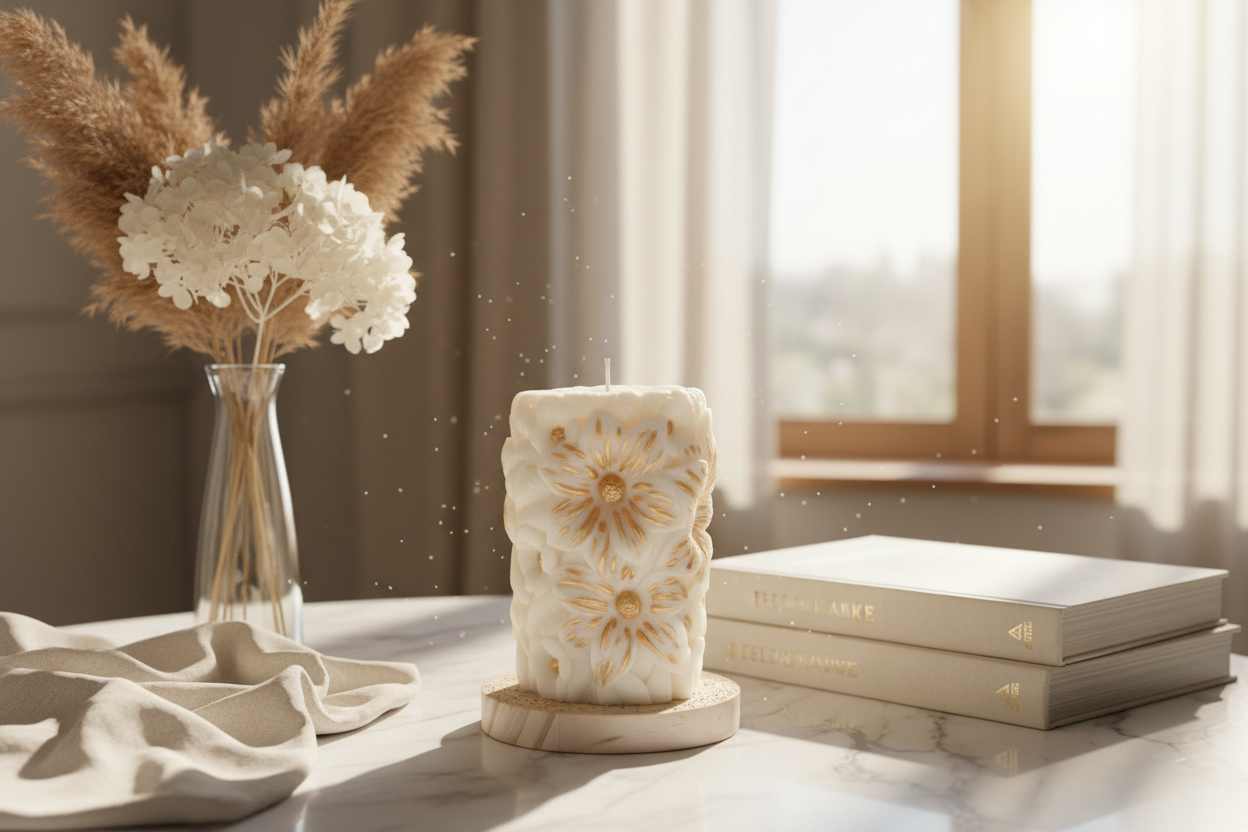 ✨ Bougie Parfumée Sculpturale