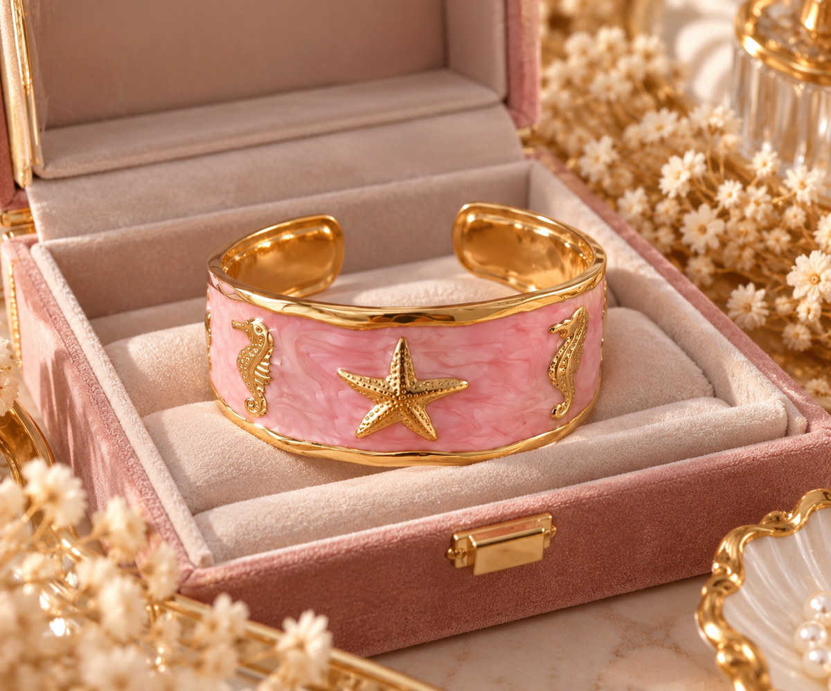 Bracelet réglable Océane rose