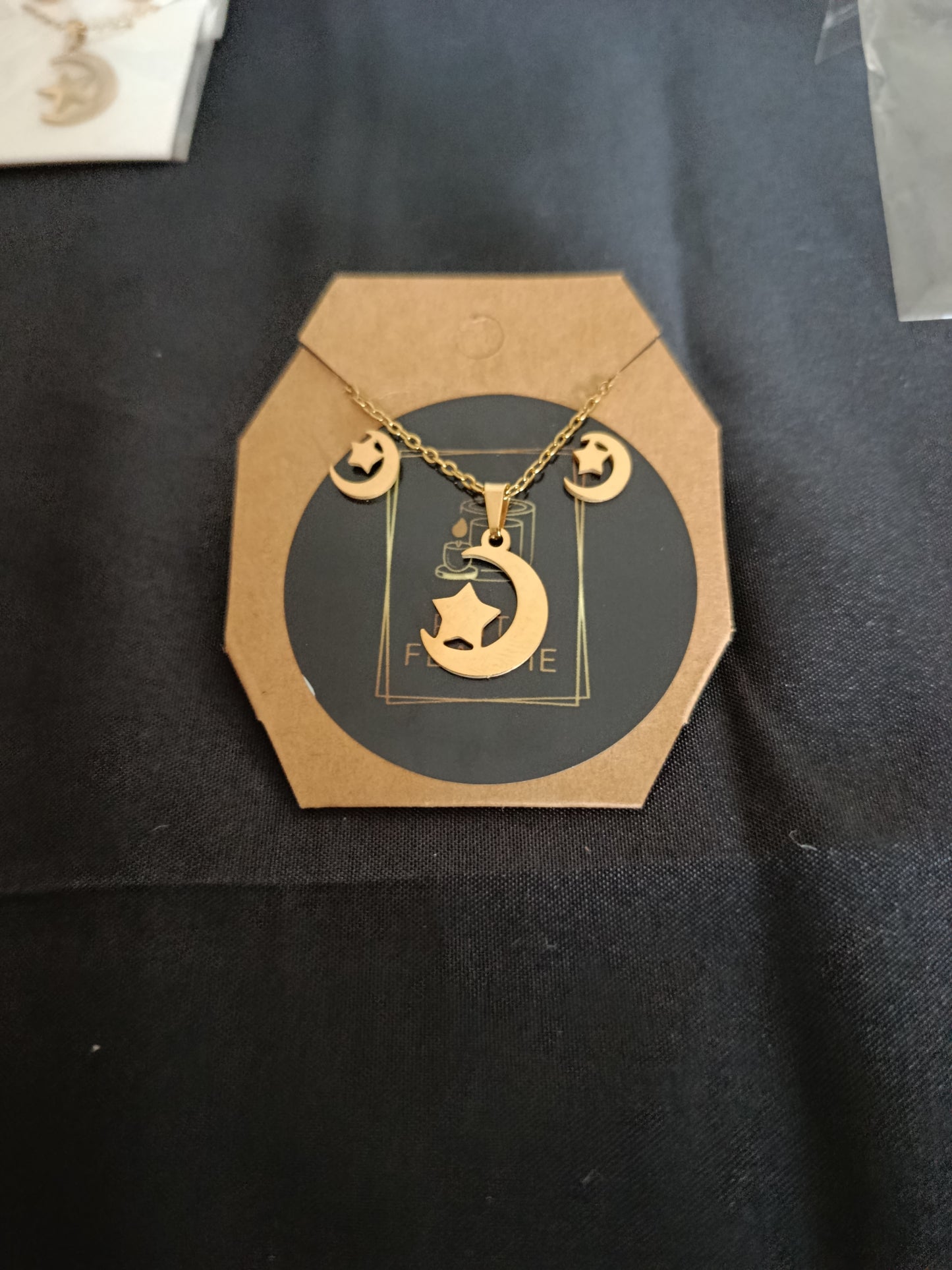 Parure croissant de lune étoile